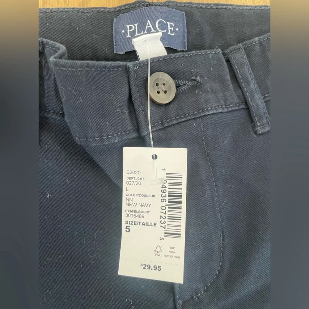 The Children's Place Boys Uniform Stretch Straight Chino Pants in Navy